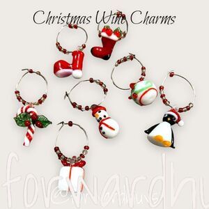 Christmas Themed Wine Glass Charms (7)